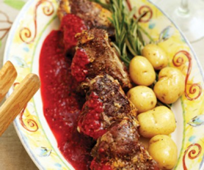 Local Lamb with Raspberry Black Peppercorn Sauce