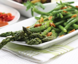 Blanched Asparagus and Green Beans