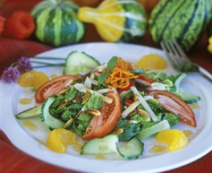 Harvest Pumpkin Salad with Roasted Pumpkin Seed Vinaigrette