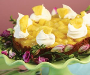 Fresh Pineapple Pie with Wafer-Nut Crust