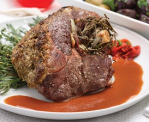 Roast Leg of Lamb with Herbs and Mustard
