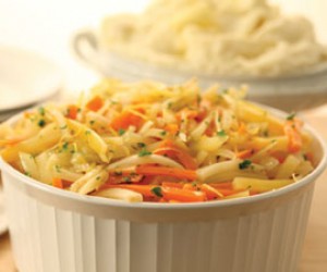 Steamed Root Vegetables Julienne