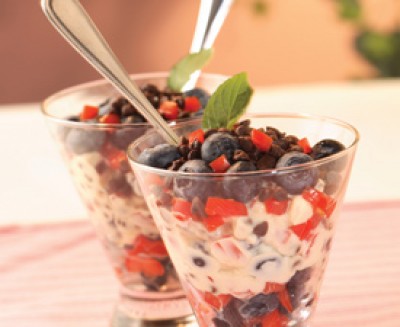Tomato and Blueberry Parfait