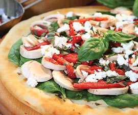 Bell Pepper, Red Onion & Goat Cheese Pizza