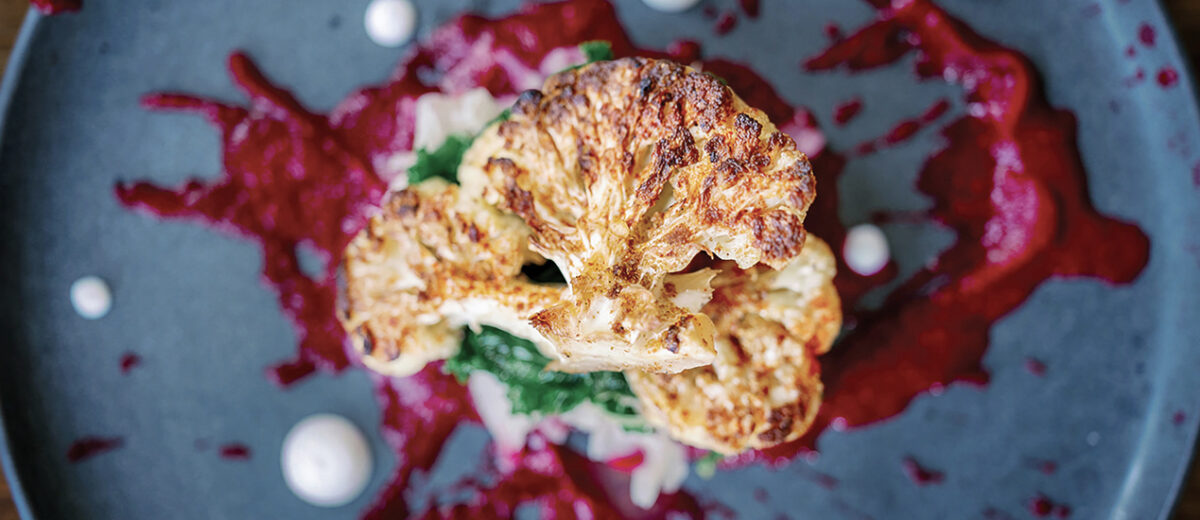 Chef Kim MacPherson’s  Cumin Roasted Cauliflower Steak