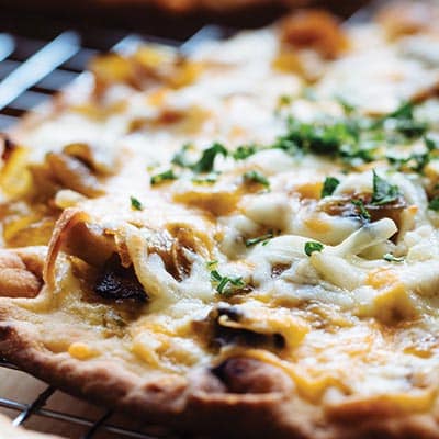 Caramelized Onion & Mushroom Quick Pizza