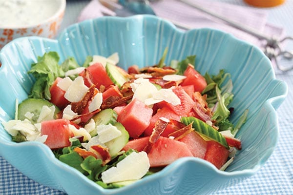 Paula’s Bacon and Watermelon Salad