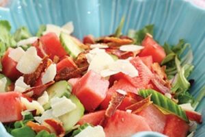 Paula’s Bacon and Watermelon Salad