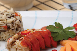 Roasted Lobster Tails with Ginger Dipping Sauce